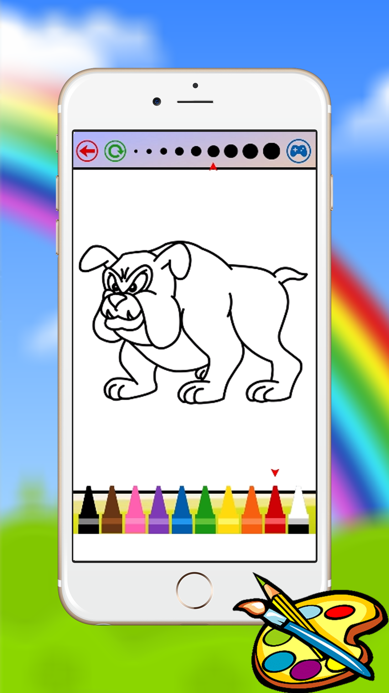 Coloring Book The Dog For kids of all ages