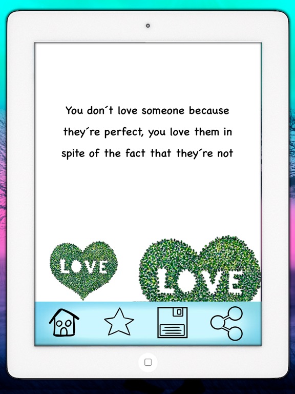 Love quotes  - Romantic photos with messages iPad screenshot