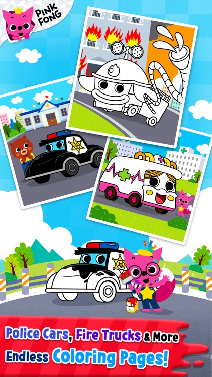 PINKFONG! Cars Coloring Book screenshot-0