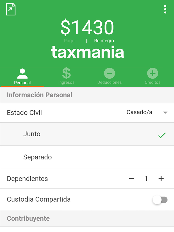 Taxmania Calculadora