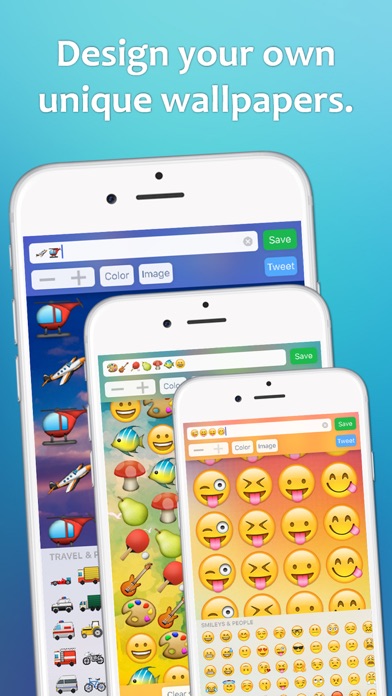 Screenshot #1 pour Emoji Wallpaper – milieux de conception avec emoji