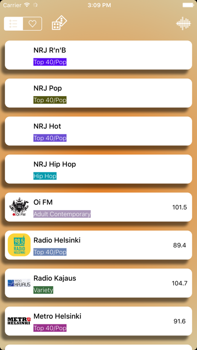 Screenshot #1 pour Radio - Radio Finland Live - Radiot - (Suomen Kieli, Suomalainen , Finnish)