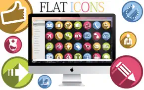 flat icons - collection for document, presentation, website and user interface iphone images 1