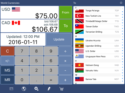 Converter Pro HD Free - Unit & Currency Conversion Calculator iPad screenshot 1 - Productivity app