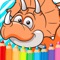 The Cute dinosaur Coloring book ( Drawing Pages ) 2 - Learning & Education Games  Free and Good For activities Kindergarten Kids App
