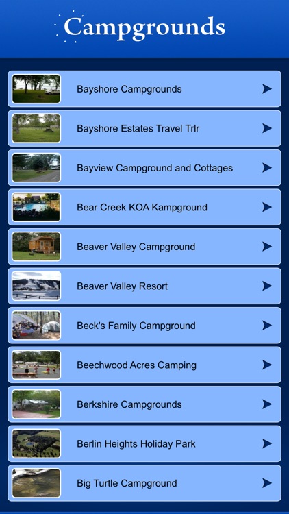 Ohio Campgrounds and RV Parks