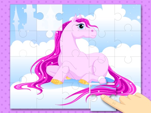 Cute Ponies & Unicorns Jigsaw Puzzles : logic game for toddlers, preschool kids and little girls screenshot 4