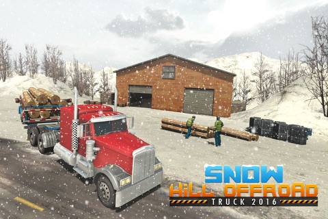 Off-Road Snow Hill Truck 3D - 18 Wheeler Transporter Trailer Simulation screenshot 4