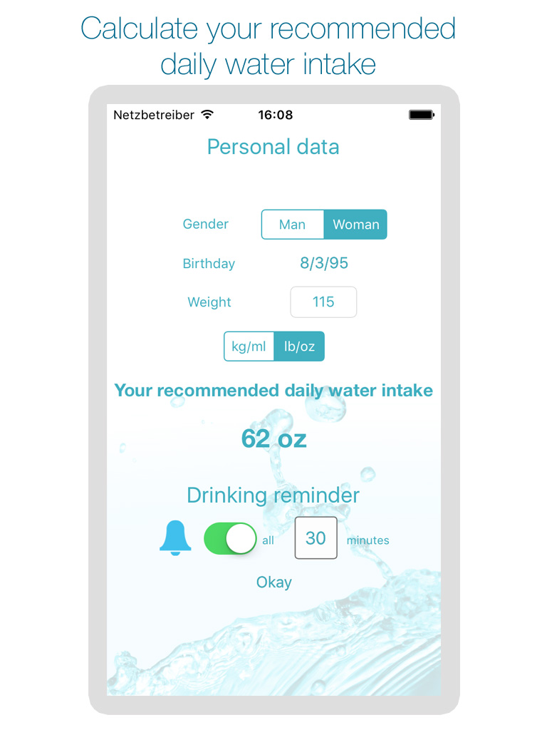 Drink Water Reminder and Intake Tracker