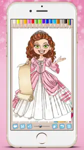 Royal Princess Coloring Book - Paint fairy tale princesses screenshot #1 for iPhone