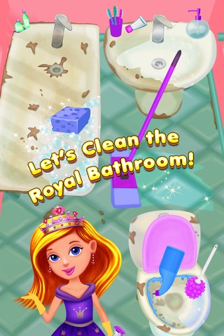 Princess Christmas Cleanup - Kitchen, Bath & Dress Up Room Clean Up screenshot 4