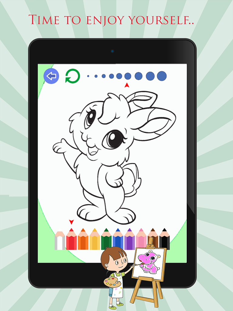 Baby Animal Cute Paint and Coloring Book - Free Games For Kids screenshot 10