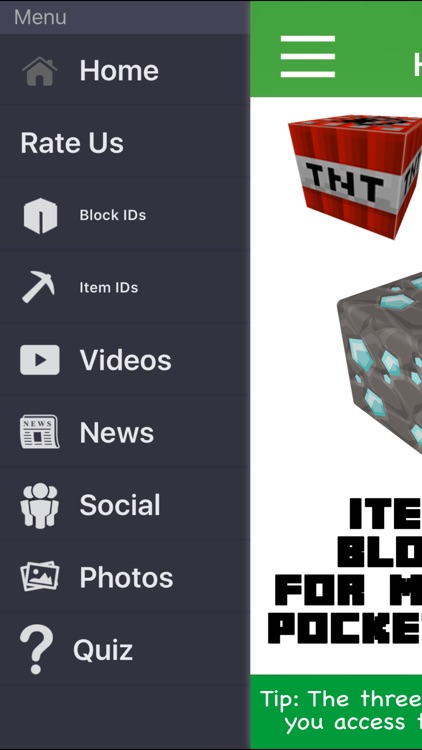 Item and Block IDs For Minecraft Pocket Edition