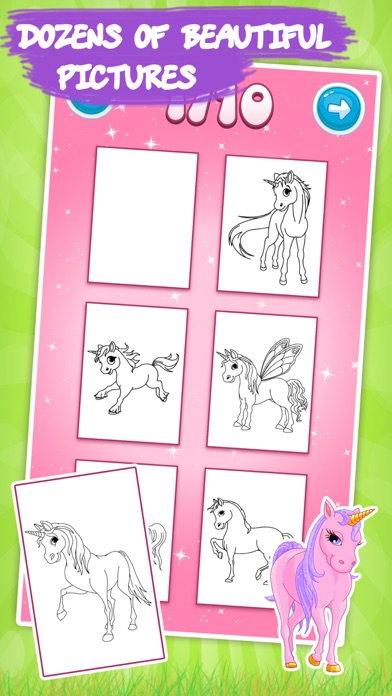 Screenshot #3 pour Livre de coloriage : Licorne