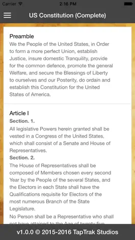 Game screenshot US Constitution - TapTrak Studios hack