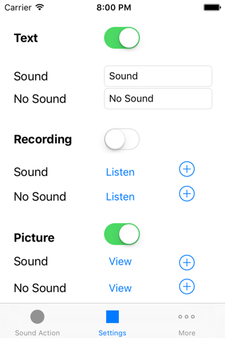 Sound Actions - Play sounds, music and display messages by sound detection and soundsleeper aware screenshot 3