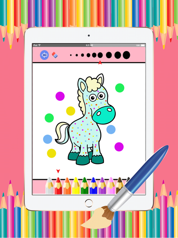 Dog art pad : Learn to paint and draw animal coloring pages printable for kids free iPad screenshot