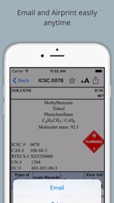 Chemical Safety Data Sheets - ICSC screenshot
