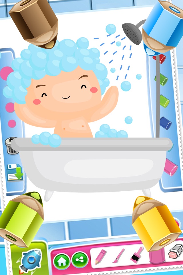 Little Babies Coloring Book World Paint and Draw Game for Kids screenshot 3