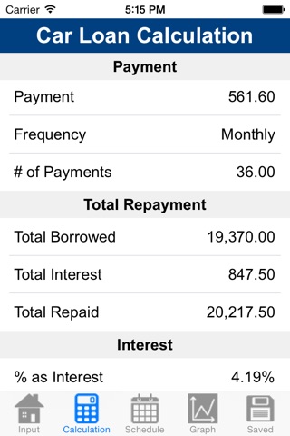 Car Loan Calculator Plus screenshot 2