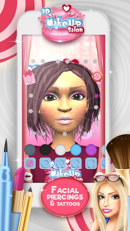 3D Make.Up Salon Girls Game.s: Fashion Dress.up Stylist and Beauty Model Make.over
