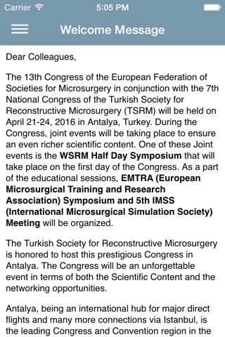 13th EFSM Congress screenshot 3