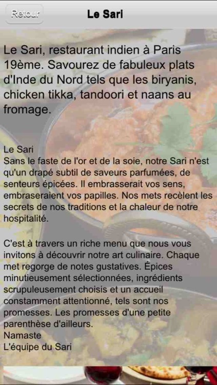 Le Sari Cuisine Indienne screenshot-3