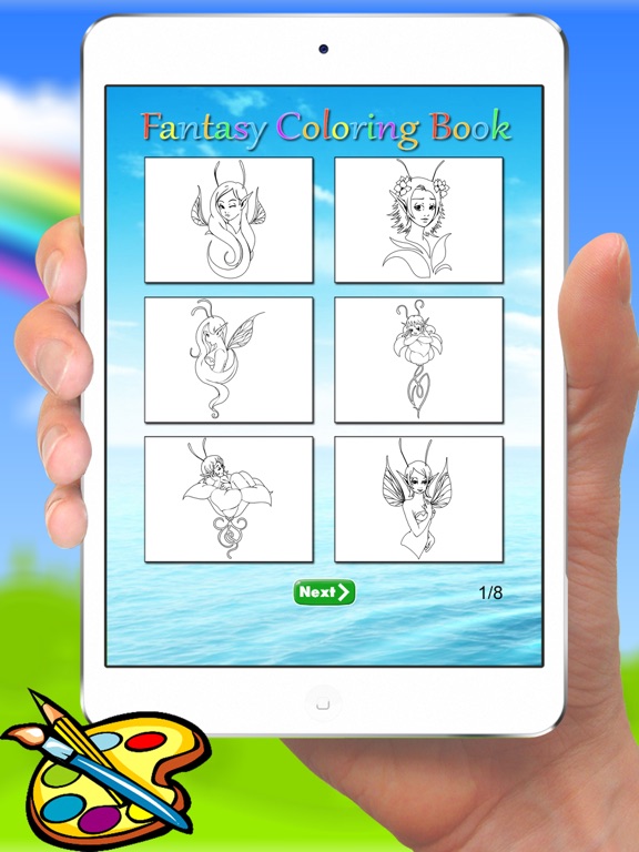 Screenshot #5 pour Fantastique livre de coloriage fille elf - Dessin peinture pour adultes