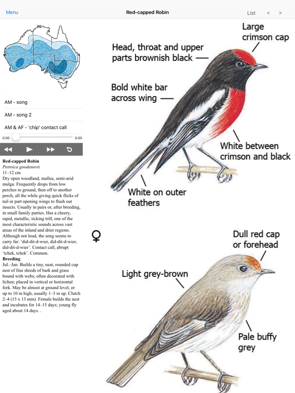 The Michael Morcombe and David Stewart eGuide to the Birds of Australia LITE iPad screenshot 5 - Reference app