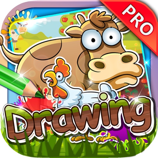 Drawing Desk Farm Animals : Draw and Paint Coloring Books Edition Pro icon