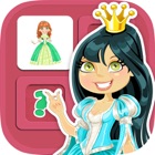 Memory game princesses: learning game of brian training for girls and boys