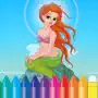 Mermaid & Sea Animal Coloring Book - Drawing for Kids Games