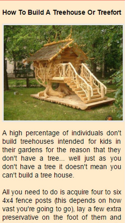 How To Build A Tree House.