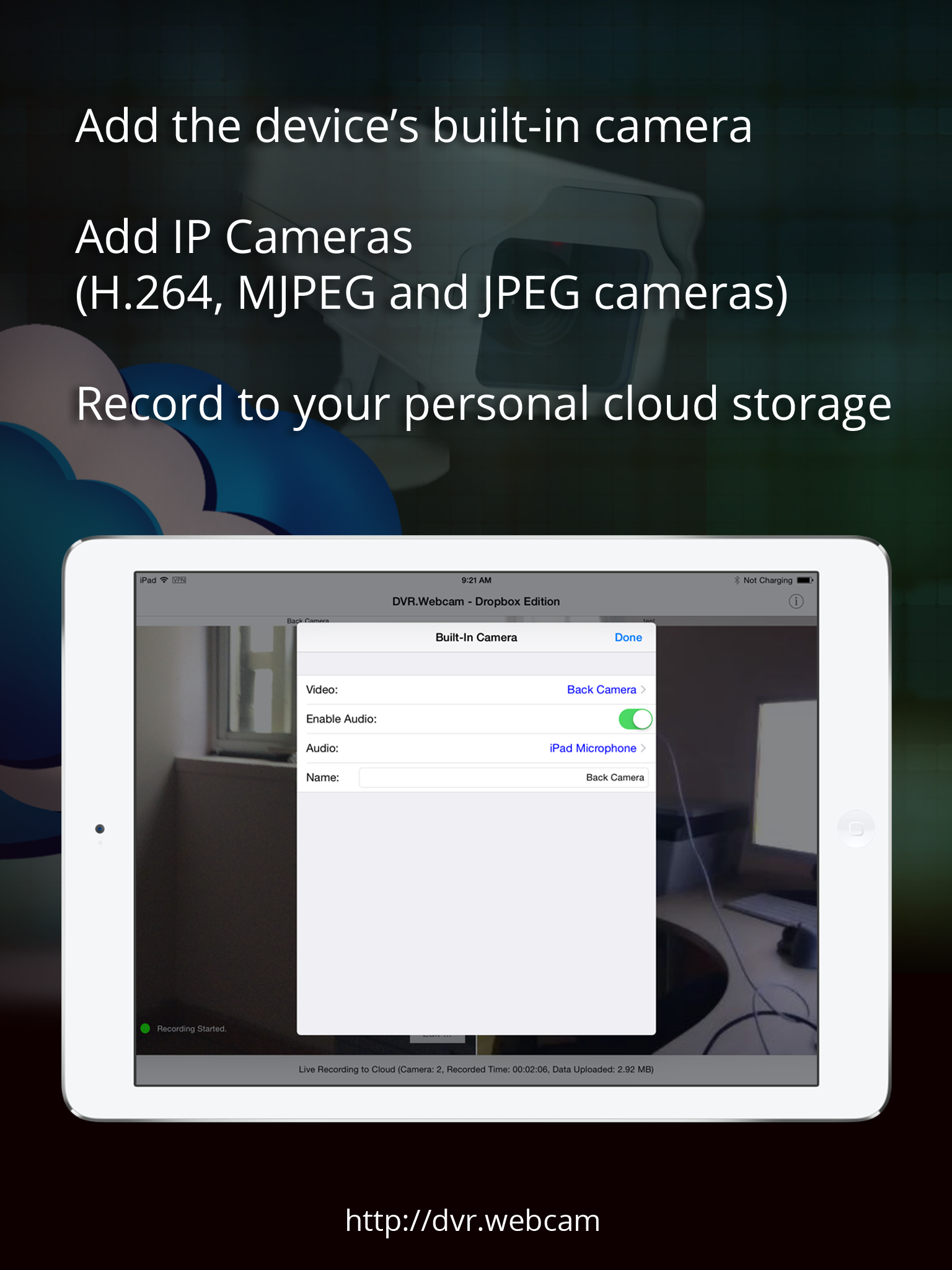 DVR.Webcam for Dropbox Users