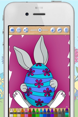 Easter Coloring Book Paint eggs and rabbits - Premium screenshot 4