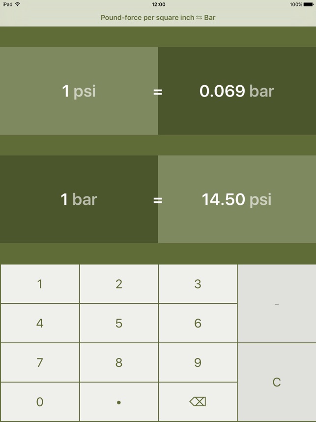 Pound-Force Per Square Inch To Bar | Psi To Bar on the App Store