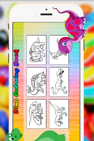 Little Dinosaur Coloring Pages Kids Painting Game screenshot 2