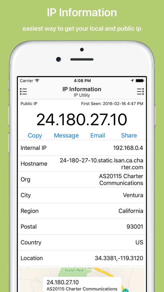 #1. IP Utility: Track & Share IP Address (iOS) 由: Apponance, Inc.