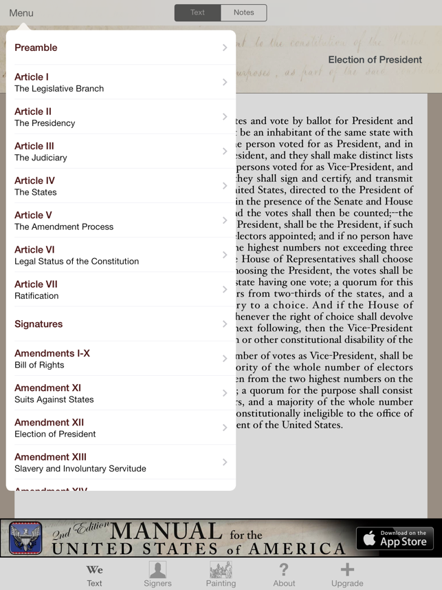 ‎Constitution for iPad Screenshot