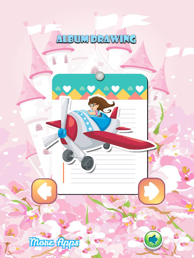Plane Drawing Coloring Book - Cute Caricature Art Ideas pages for kids