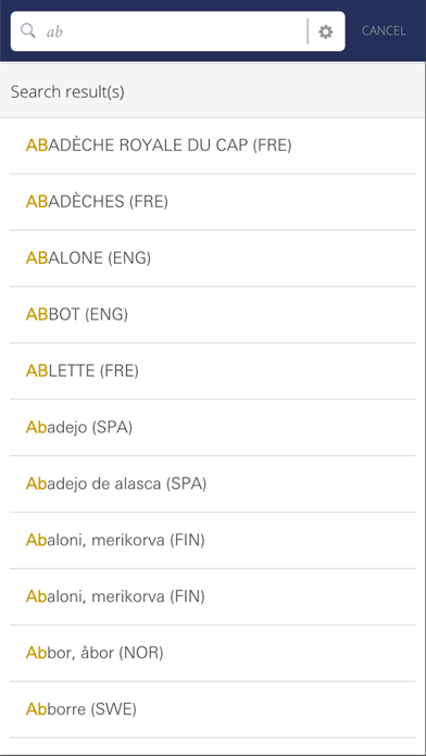 Screenshot #2 pour OECD Fish Dictionary