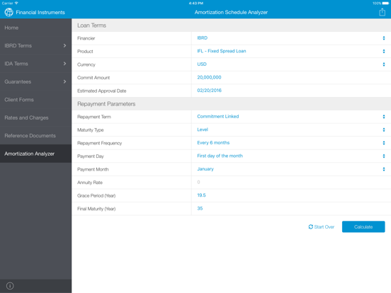 Financial Instruments iPad screenshot