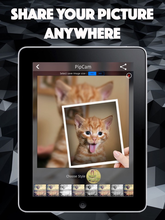 PipCam - Photo Collage Maker iPad screenshot 4 - Photo & Video app
