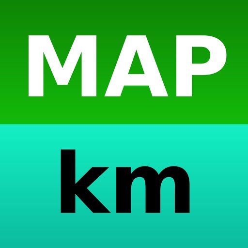 Distance R - Measuring distances on the map icon