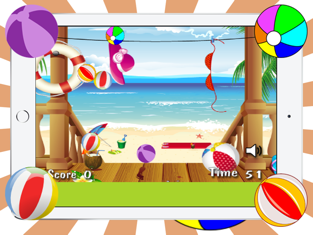 Beach ball shooting game for kids and adult practice skills, game for IOS