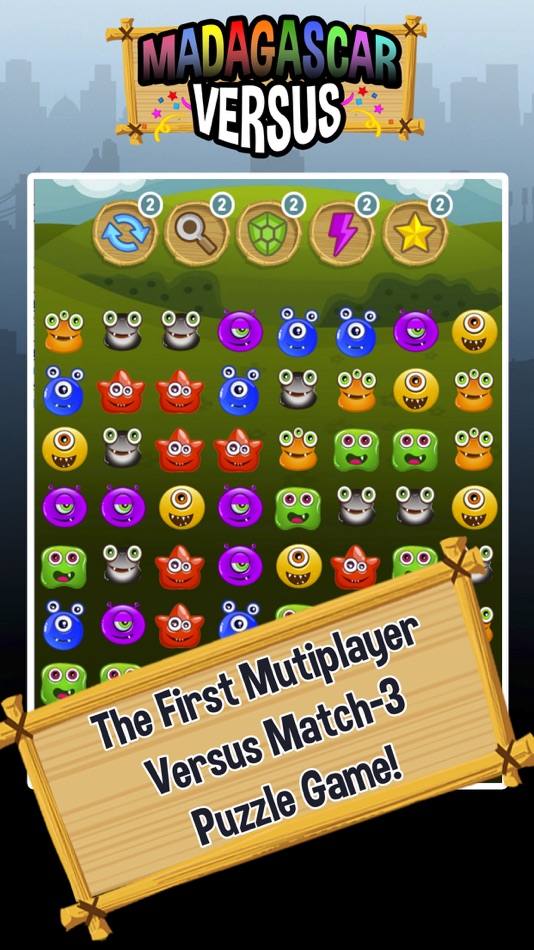 #1. Madagascar Versus Online - New Multiplayer Match 3 Puzzle Game with Monster Matching Battle (iOS) 由: Jian Yih Lee