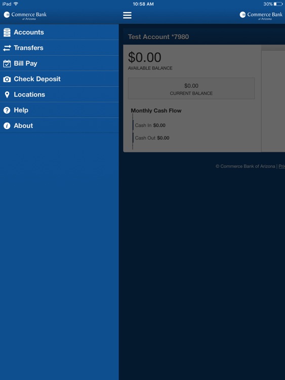 Commerce Bank of AZ Tablet