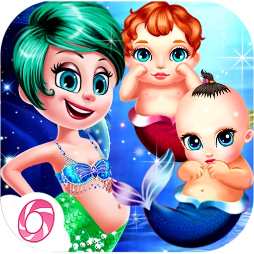 Mermaid Princess Baby Care Icon