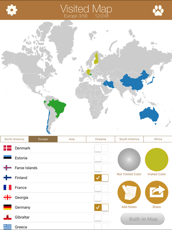 Screenshot #5 pour Visited Map