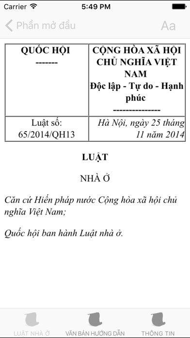 Screenshot #2 pour Luật Nhà Ở Năm 2014